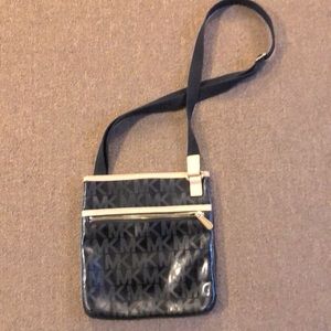 Black and Tan Michael Kors crossbody bag